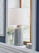 Wimlow - Ceramic Table Lamp - Gray Blue