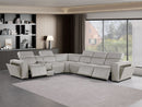 1224 - 7-Piece L-Shaped Sectional Sofa In With 3 Power Recliners & Power Headrests