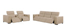 1208 - Leather Reclining Set (Sofa & Loveseat With 5 Power Recliners)