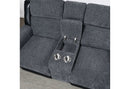 U5914/U5915 - 3 Piece Living Room Set (Reclining Sofa, Console Reclining Loveseat With Immersive Sound, Blue LED And Recliner) - Black / Gray