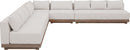 Solace - Olefin Fabric 5 Piece Outdoor Patio Modular Sectional
