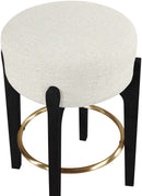 Torino - Backless Counter Stool With Brushed Black Base (Set of 2)