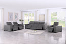 1208 - Modular Leather Set With 6 Power Recliners & Power Headrests