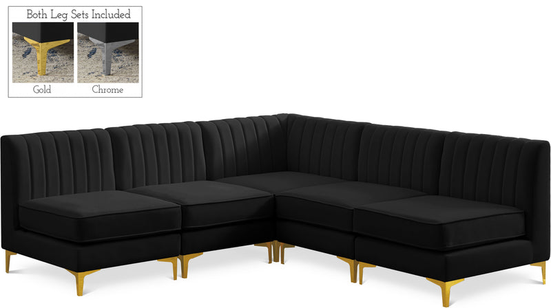 Alina - 5 Piece Armless Sectional