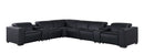 1208 - 8 Piece L Shaped Leather Sectional With 3 Power Recliners & Power Headrests
