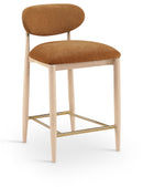 Riccio - Fabric Stool - Natural Frame