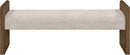 Hickory - Fabric Upholstered Bench - Brown Frame