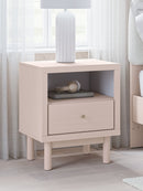 Wistenpine - One Drawer Night Stand - Blush