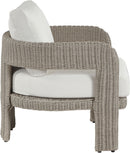 Sandbay - Olefin Water Resistant Fabric And Wicker Outdoor Patio Accent Chair