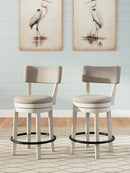 Robbinsdale - Upholstered Swivel Barstool (Set of 2) - Antique White