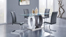 D1628 - 9 Piece Dining Room Set (Dining Table And 8 Dinning Chairs) - Silver