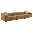 Zoey - Modular - RF Arm Chair With Pillow - Chocolate Suede