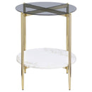 Jonelle - Round Glass Top Table