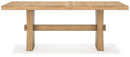 Galliden - Rectangular Dining Room Table - Light Brown