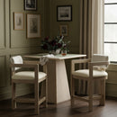 Ravina - Upholstered Counter Stool With Stained Natural Base