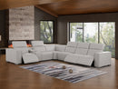 1208 - 7 Piece L-Shaped Leather Reclining Sectional With 3 Power Recliners