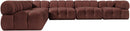 Orin - Velvet 6 Piece Modular L-Shaped Sectional