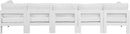 Nizuc - Outdoor Patio 5 Seat Modular Sofa With White Frame