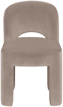 Celine - Velvet Performance Fabric Upholstered Dining Chair (Set of 2) - Taupe