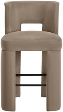 Zuno - Velvet Performance Fabric Upholstered Bar Stool (Set of 2)