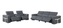 1126 - 6-Piece Modular Power Reclining Sofa And Console Loveseat Set In With 5 Power Recliners & Power Headrests