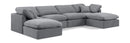 Indulge - Velvet 6 Piece Modular Double Chaise Sectional