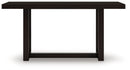 Neymorton - 5 Pc. - Rectangular Dining Room Counter Table, 4 Barstools - Dark Grayish Brown