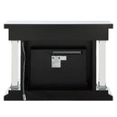 Noralie - 36"H Fireplace With Bluetooth - Mirrored & Faux Diamonds
