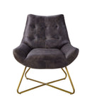 Dhalsim - Accent Chair - Antique Ebony Top Grain Leather