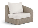 Seacrest - Olefin Water Resistant Fabric And Wicker Outdoor Patio Right Arm Chair