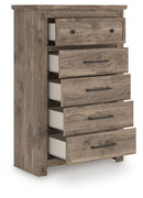 Rusticott - Five Drawer Chest - Brown