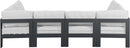 Nizuc - Outdoor Patio 6 Piece Modular Sectional With Gray Frame