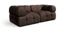 Orin - Velvet Performance Fabric Upholstered 2 Piece Modular Sofa (2 Corner Chairs)