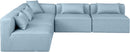 Cube - 5 Piece Modular Corner Armless Sectional