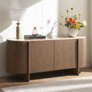 Markku - Console Table With Natural Marble - Oak