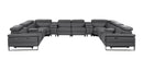 1246 - 12-Piece U-Shaped Modular Power Reclining Sectional With 4 Power Recliners And Power Headrests
