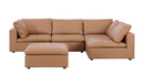 1100 - 5-Piece Right Arm Facing 3-Seat Sectional (Top-Grain Italian Leather)