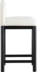 Conrad - Linen Counter Stool With Black Legs