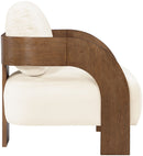 Cedra - Velvet Performance Fabric Upholstered Accent Chair - Brown Frame