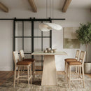 Atrium - Glass Top And Wood Base Dining Table