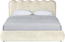 Tempo - Velvet Upholstered Bed - Cream