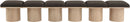 Pavilion - 6 Piece Modular Bench With Natural Base