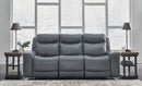 Mindanao - 2 Pc. - Power Reclining Sofa, Power Reclining Loveseat with Console - Steel