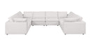 1100 - 8-Piece U-Shaped Sectional In Italian Fabric - Pearl