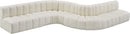Arc - Faux Leather 8 Piece Curved Modular Sofa