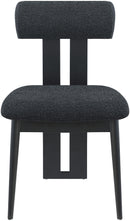 Dario - Boucle Dining Chair With Black Frame (Set of 2)