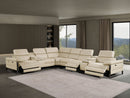 1246 - 8-Piece L-Shaped Modular Power Reclining Sectional With 3 Power Recliners And Power Headrests
