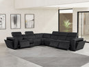 1224 - 7-Piece L-Shaped Sectional Sofa In With 3 Power Recliners & Power Headrests