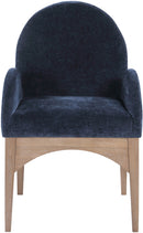 Waldorf - Chenille Dining Arm Chair With Natural Legs