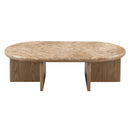 Markku - Coffee Table With Natural Marble - Oak
